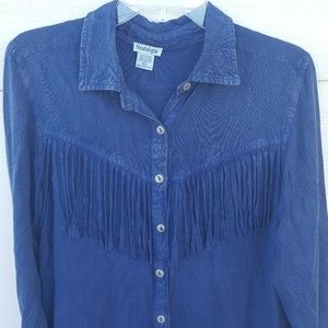 Nostalgia western fringe blouse large